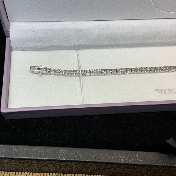 Lulea Sterling Silver and CZ Tennis Bracelet - Picture 8 of 9